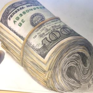 Mini prints of my own art "money roll"